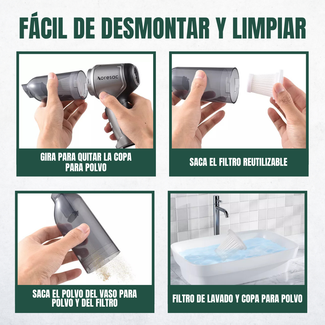 Aspirador portátil 3 en 1 Wadeo™