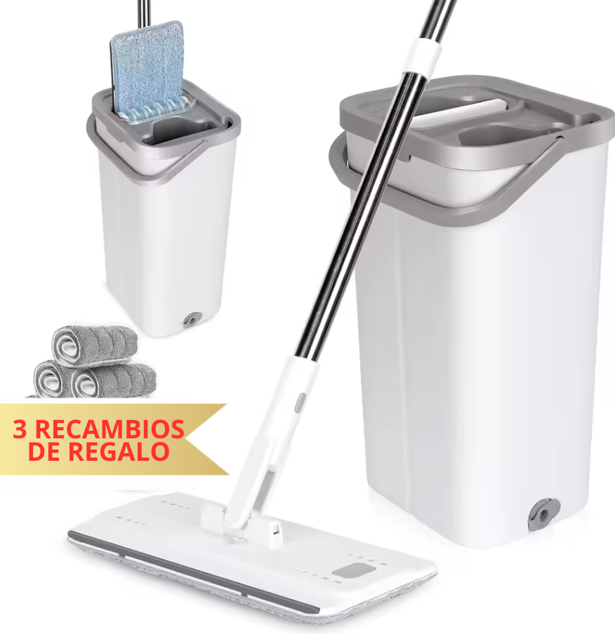 HidraMop - Mopa Fregona 360º con cubo auto-escurrible