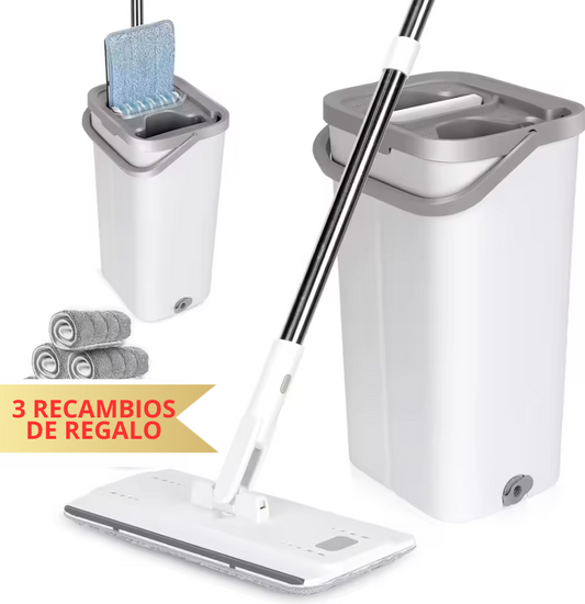 HidraMop - Mopa Fregona 360º con cubo auto-escurrible