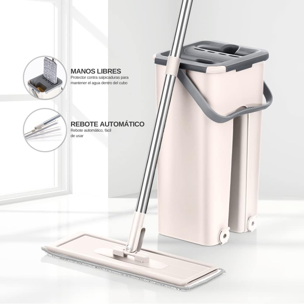 HidraMop - Mopa Fregona 360º con cubo auto-escurrible