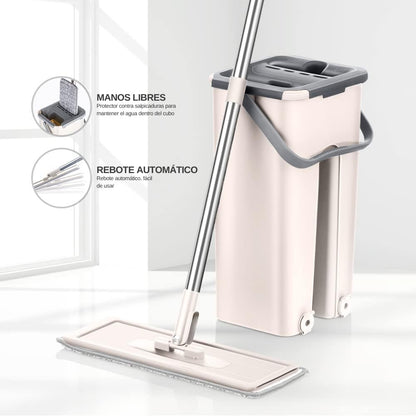 HidraMop - Mopa Fregona 360º con cubo auto-escurrible