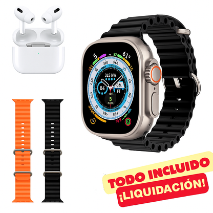 Smartwatch Ultra Pro + 2 correas + Auriculares ProAir Gratis